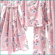 Floral Ladies Loungewear 3 Pcs Set - Pink