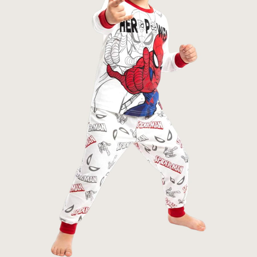 Spiderman Boys Cotton Pajama Set PRIMARK - White