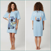 Stitch Playing Ladies Dress - Blue