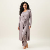 Plain Ladies Loungewear 3 Pcs Set - Purple