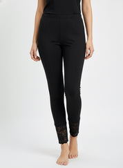 Ladies Lace Cotton Leggings – Free Size Soft Stretch Bottom Wear