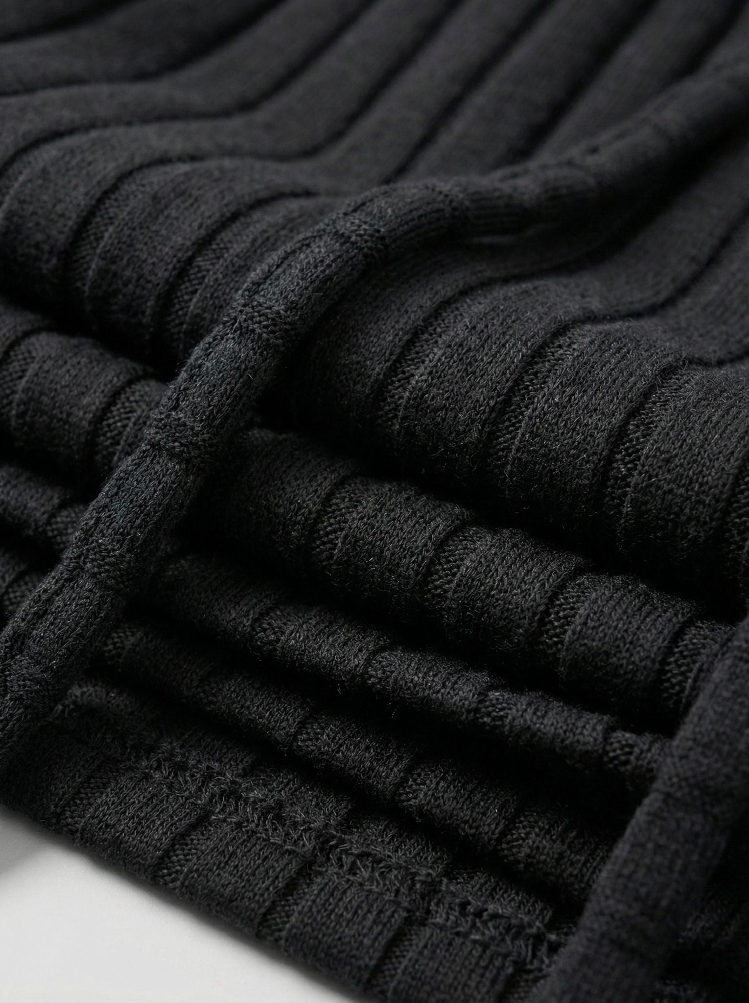 Long Sleeve Cotton Dress-Black