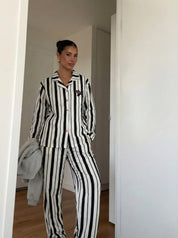 Cute Kitty Ladies Front Open Loungwear Set
