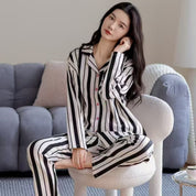Cute Kitty Ladies Front Open Loungwear Set