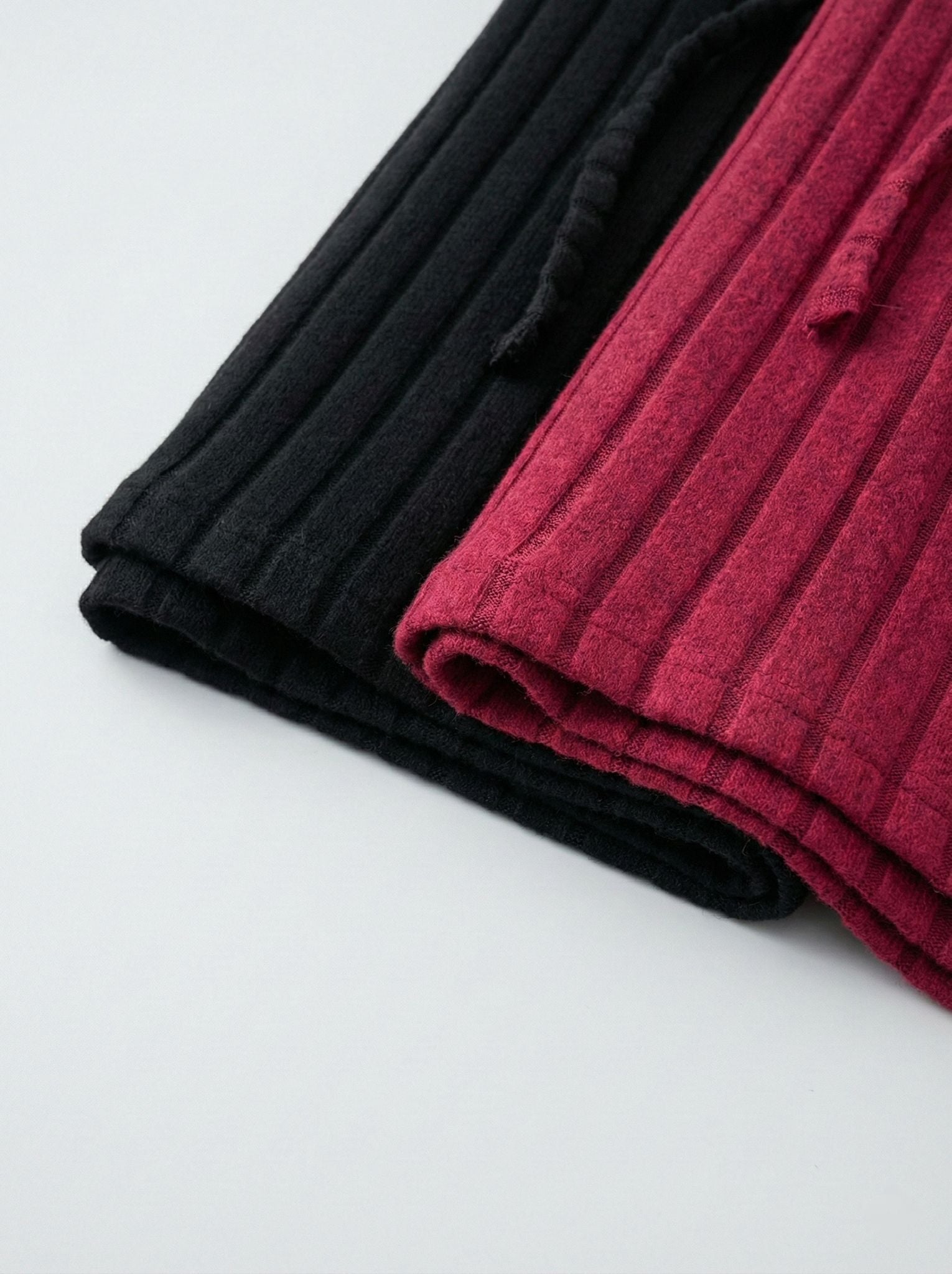 Burgundy Ribbed Tie Front Mini Dress