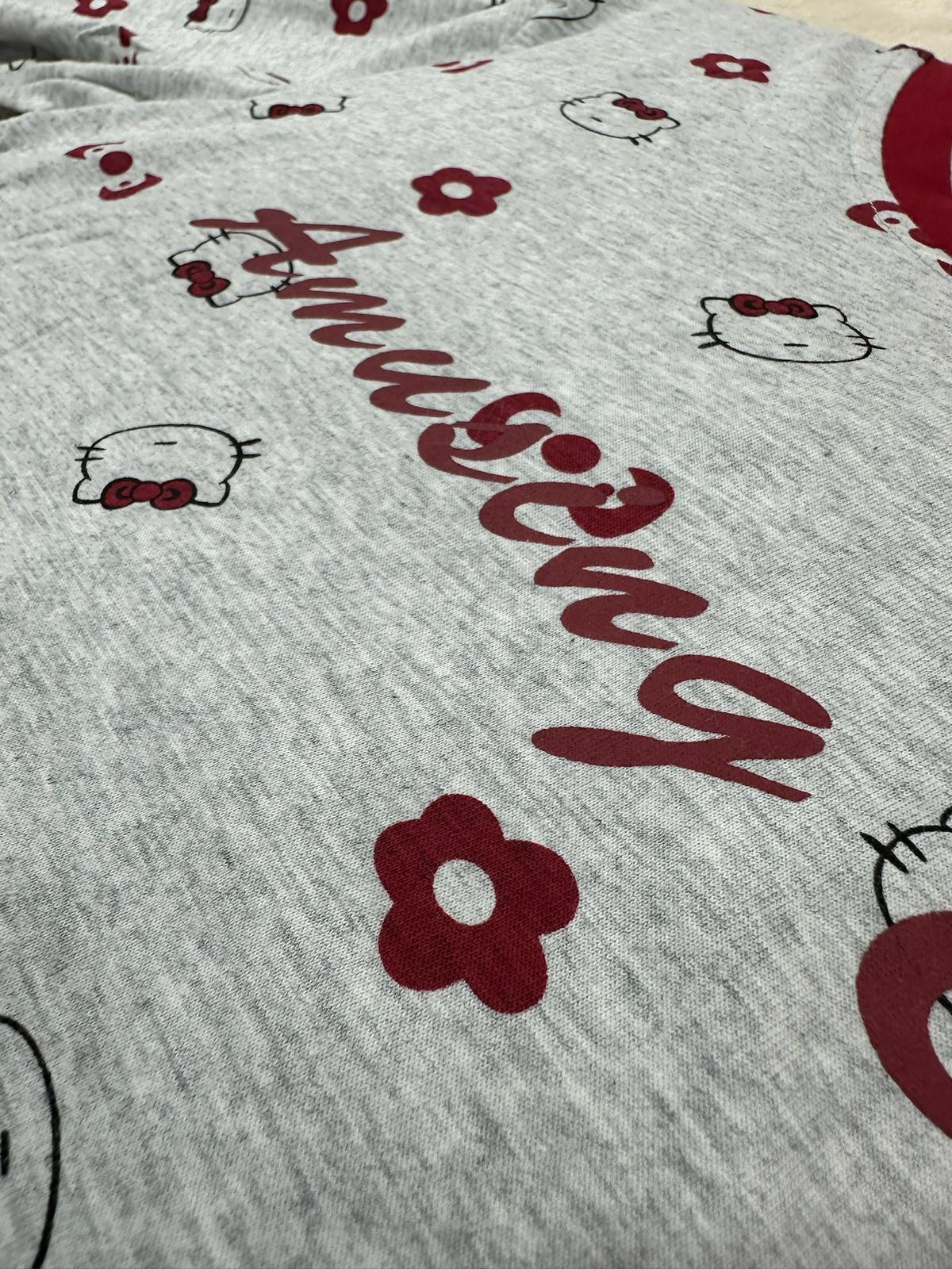 Ladies Cartoon Print Cotton Pajama Set – Long Sleeve Cute