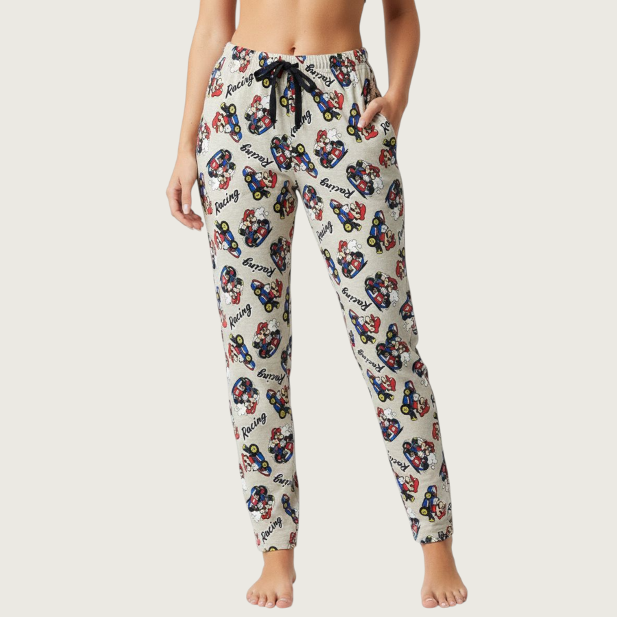 Mario Racing Men/Women Cotton Pant - Grey