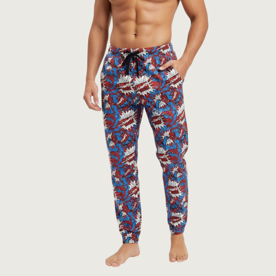 Spiderman Comic Men/Women Cotton Pant - Red Blue