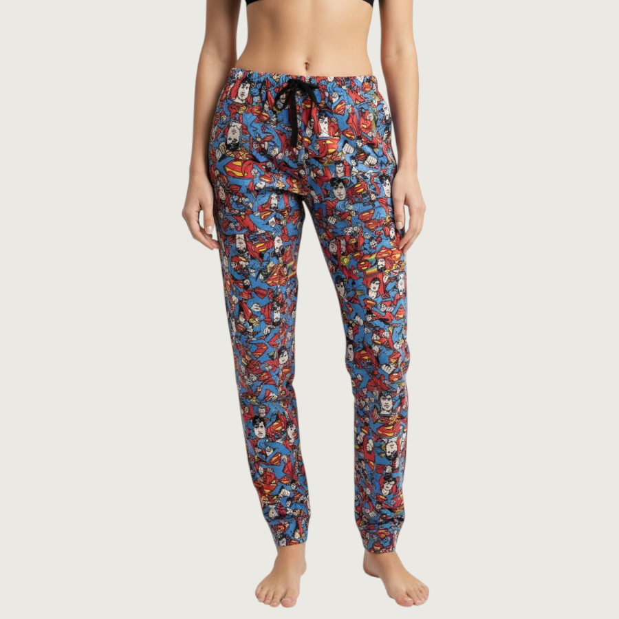 Superman Men/Women Cotton Pant - Red Blue